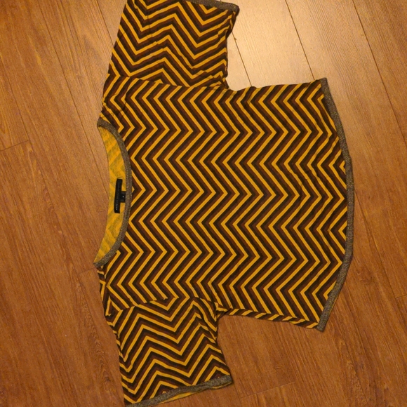 Marc by Marc Jacobs Yellow & Brown Top, Size M - Picture 3 of 4